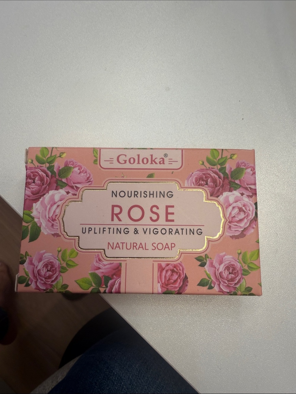 Goloka Nourishing Rose Natural Soap - Pink Floral Box